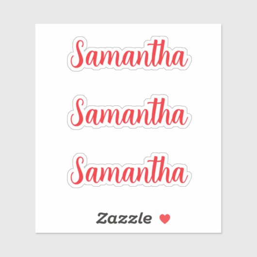 Aangepaste naam Decal Custom Times Three Sticker (Vel)