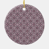 Aangepaste Naam Deco Dusky Roos Cherry Blossom Man Keramisch Ornament (Achterkant)