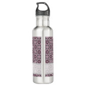 Aangepaste Naam Deco Dusky Roos Cherry Blossom Man Waterfles (Achterkant)