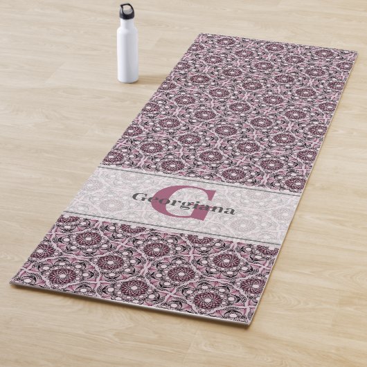 Aangepaste Naam Deco Dusky Roos Cherry Blossom Man Yogamat (In situ)