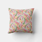 Aangepaste Naam Decor Kleurrijke Bloemen Kwekerij  Kussen (Achterkant)