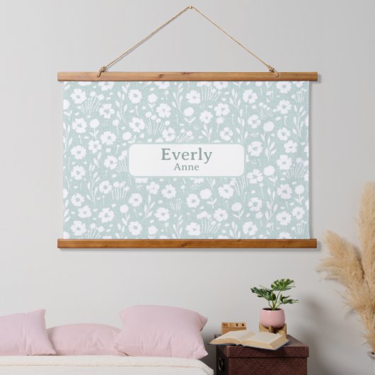  aangepaste naam Decor Nursery Girls Room Hangend Wandkleed (Slaapkamer)
