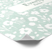  aangepaste naam Decor Nursery Girls Room Poster (Hoek)