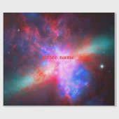 Aangepaste naam, Deep Space Phenomena Cigar Galaxy Cadeaupapier (Vlak)