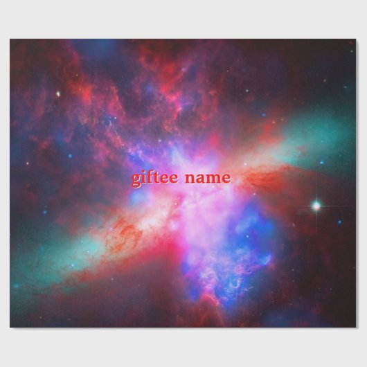 Aangepaste naam, Deep Space Phenomena Cigar Galaxy Cadeaupapier (Vlak)