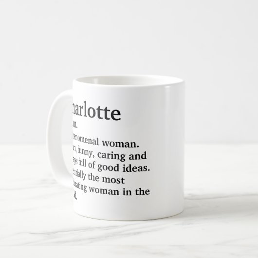 Aangepaste naam - Definitie Koffiemok (Voorkant links)