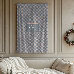 Aangepaste naam deken chic koraal grijs elegant