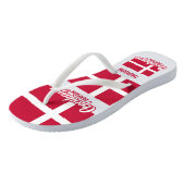 Aangepaste naam Denemarken Vlag Teenslippers (Schuin)
