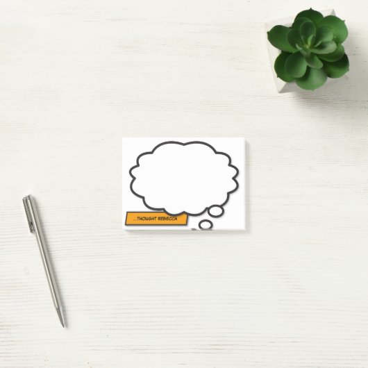 Aangepaste naam Denk Bubbel Pret Comic Book Post-it® Notes (Kantoor)