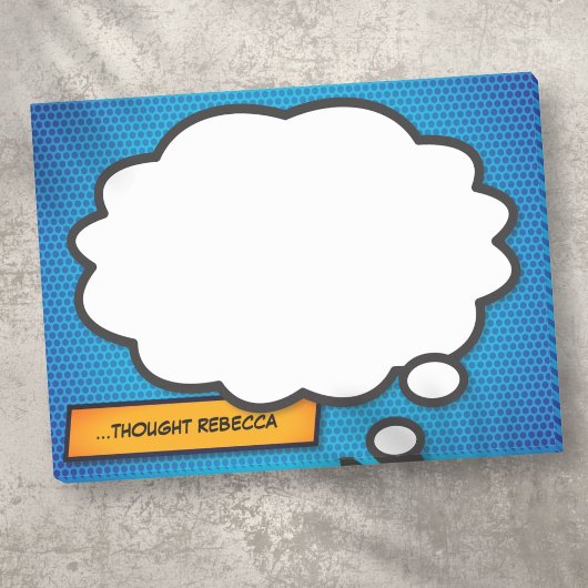 Aangepaste naam Denk Bubbel Pret Comic Book Post-it® Notes