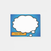 Aangepaste naam Denk Bubbel Pret Comic Book Post-it® Notes (Voorkant)