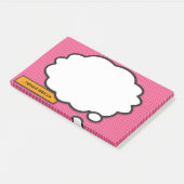 Aangepaste naam Denk bubbel Pret Retro stripboek Post-it® Notes (Schuin)