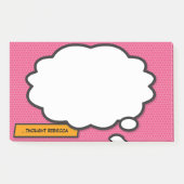 Aangepaste naam Denk Bubble Leuk Retro Stripboek Post-it® Notes (Voorkant)
