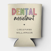 Aangepaste naam Dental Assistant Cadeaubon Blikjeskoeler (Voorkant)