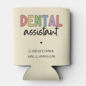 Aangepaste naam Dental Assistant Cadeaubon Blikjeskoeler (Achterkant)