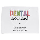 Aangepaste naam Dental Assistant Cadeaubon Groot Cadeauzakje (Voorkant)