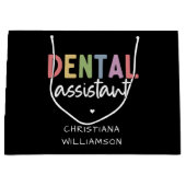 Aangepaste naam Dental Assistant Cadeaubon Groot Cadeauzakje (Voorkant)
