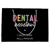 Aangepaste naam Dental Assistant Cadeaubon Groot Cadeauzakje (Achterkant)