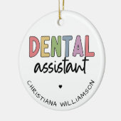 Aangepaste naam Dental Assistant Cadeaubon Keramisch Ornament (Links)