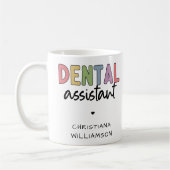 Aangepaste naam Dental Assistant Cadeaubon Koffiemok (Links)