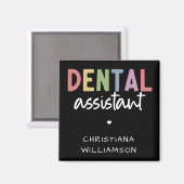 Aangepaste naam Dental Assistant Cadeaubon Magneet (Voorkant / Achterkant)