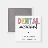 Aangepaste naam Dental Assistant Cadeaubon Magneet (Voorkant / Achterkant)