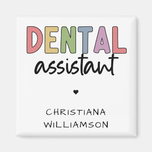 Aangepaste naam Dental Assistant Cadeaubon Magneet