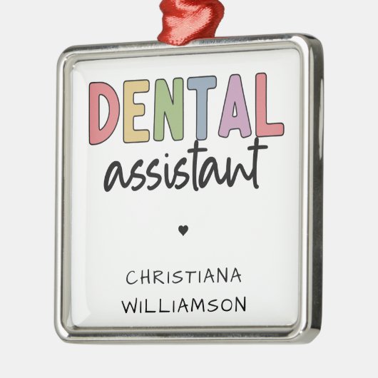 Aangepaste naam Dental Assistant Cadeaubon Metalen Ornament (Links)