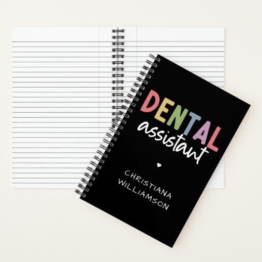 Aangepaste naam Dental Assistant Cadeaubon Notitieboek (Binnen)