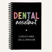 Aangepaste naam Dental Assistant Cadeaubon Notitieboek (Voorkant)