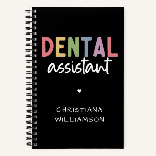 Aangepaste naam Dental Assistant Cadeaubon Notitieboek (Voorkant)