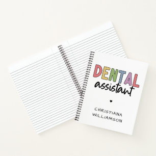 Aangepaste naam Dental Assistant Cadeaubon Notitieboek