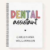 Aangepaste naam Dental Assistant Cadeaubon Notitieboek (Voorkant)