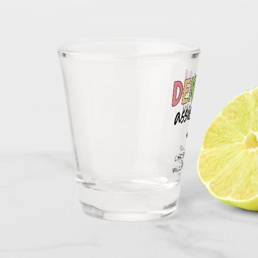 Aangepaste naam Dental Assistant Cadeaubon Shot Glas (Links)