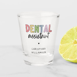 Aangepaste naam Dental Assistant Cadeaubon Shot Glas