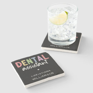Aangepaste naam Dental Assistant Cadeaubon Stenen Onderzetter