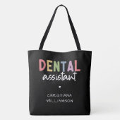 Aangepaste naam Dental Assistant Cadeaubon Tote Bag (Achterkant)