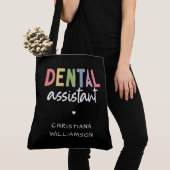 Aangepaste naam Dental Assistant Cadeaubon Tote Bag (Dichtbij)