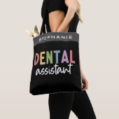 Aangepaste naam Dental Assistant Cadeaubon Tote Bag (Dichtbij)