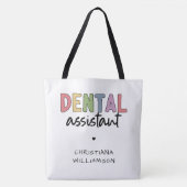 Aangepaste naam Dental Assistant Cadeaubon Tote Bag (Voorkant)