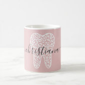 Aangepaste naam Dental Leopard Print Tooth Koffiemok (Center)