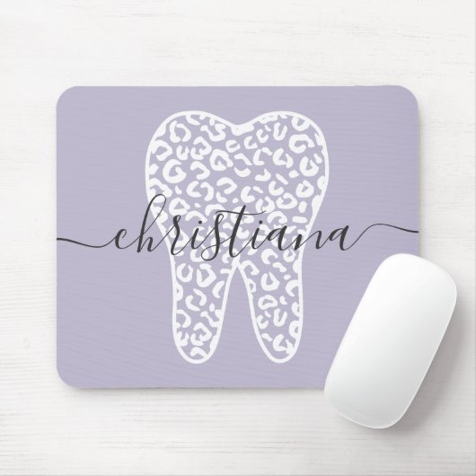 Aangepaste naam Dental Leopard Print Tooth Muismat (Met muis)