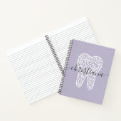 Aangepaste naam Dental Leopard Print Tooth Notitieboek (Binnen)