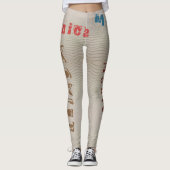 Aangepaste naam Desert Sand Leggings (Voorkant)