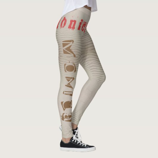 Aangepaste naam Desert Sand Leggings (Rechts)