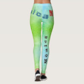 Aangepaste naam Desert Sand Workout Leggings (Achterkant)