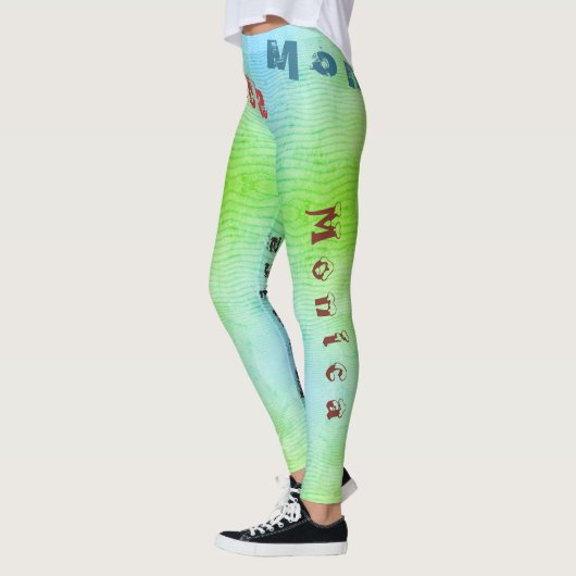 Aangepaste naam Desert Sand Workout Leggings (Links)