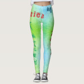 Aangepaste naam Desert Sand Workout Leggings (Voorkant)