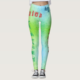 Aangepaste naam Desert Sand Workout Leggings