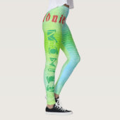 Aangepaste naam Desert Sand Workout Leggings (Rechts)